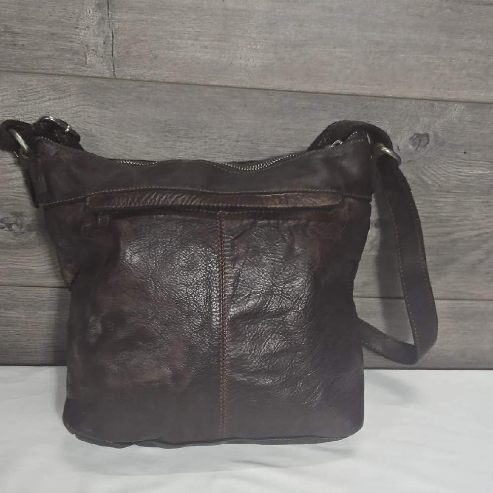 Vilenca Holland for Anthropologie Brown Leather Crossbody Bag